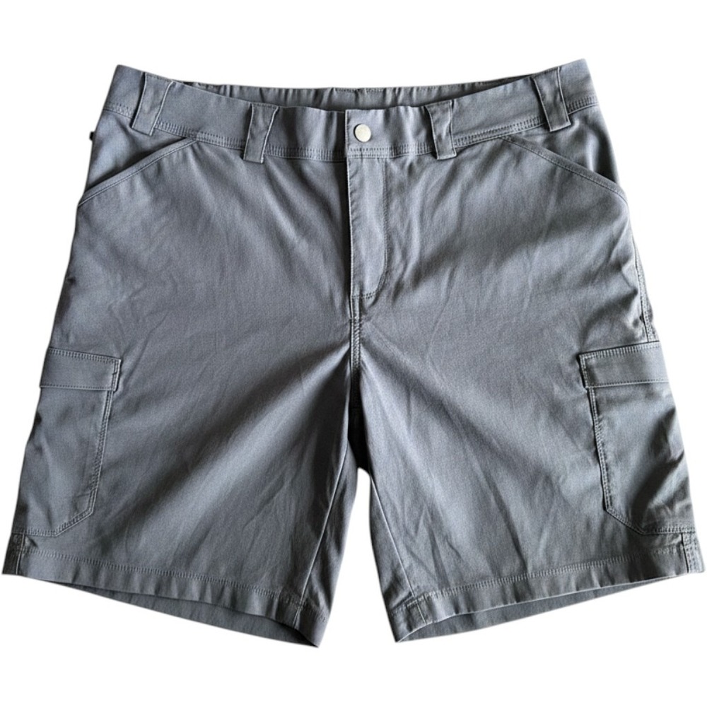 Duluth Trading Co Gray Cargo Shorts 18 Nylon Spandex Outdoor Hiking Utility 10"